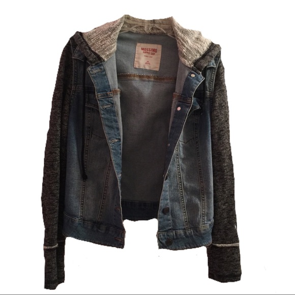 MOSSIMO SUPLY CO hoodie long sleeve Jean jacket S - Picture 3 of 8